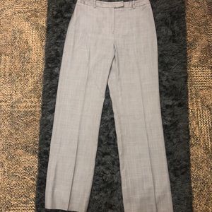 Ann Taylor Loft Plaid Grey & Blue Dress Pants